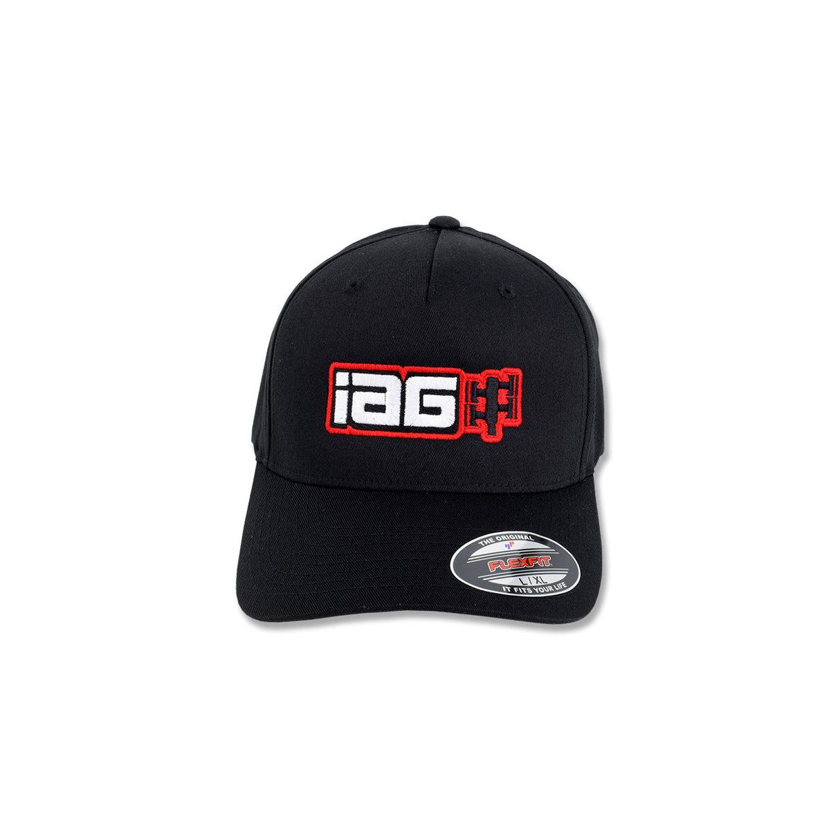 IAG Performance Boxer Logo Embroidered Black Flexfit Cap