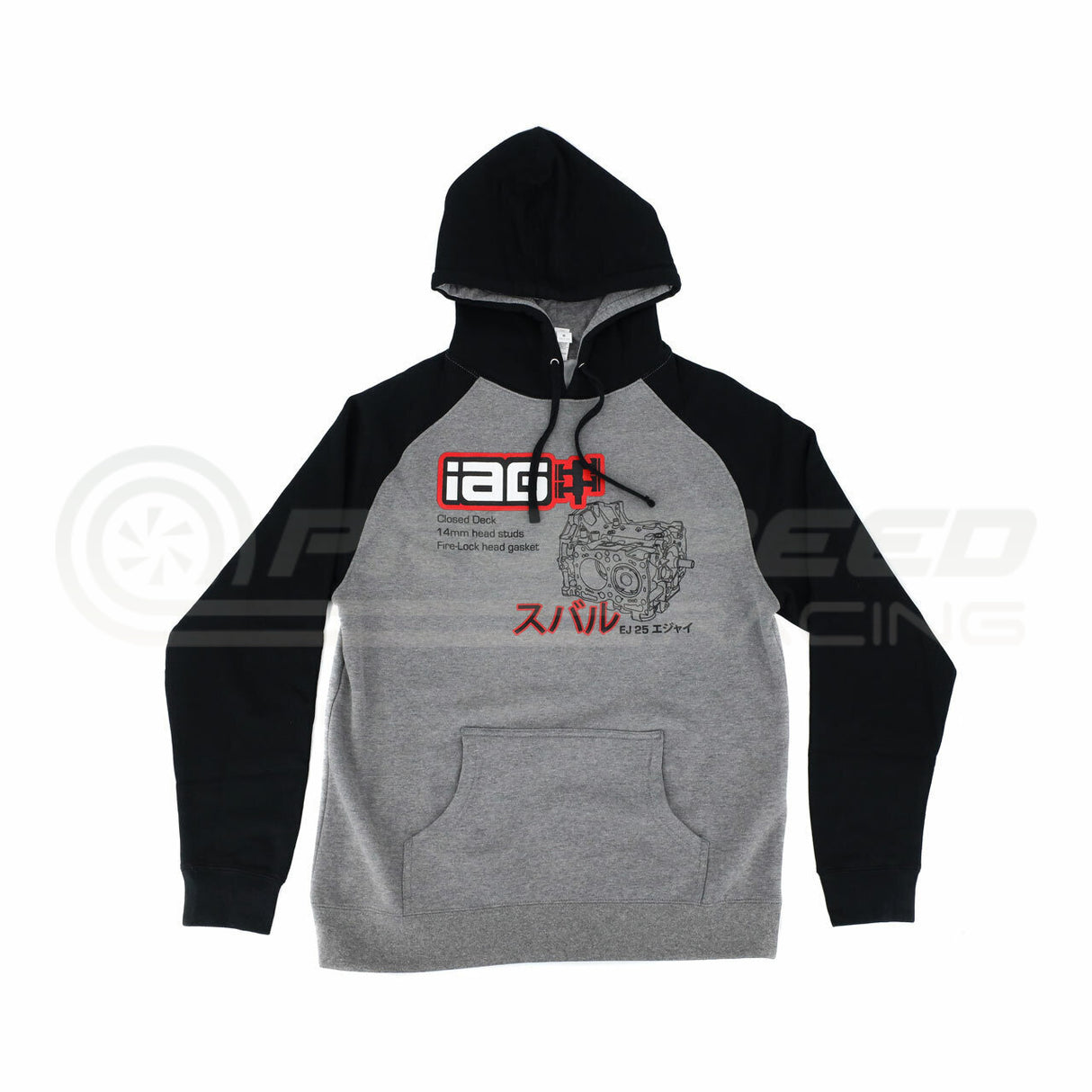 IAG Performance Closed Deck Black/Grey Hoodie IAG-APP-2073BKGR | Pro Speed Racing