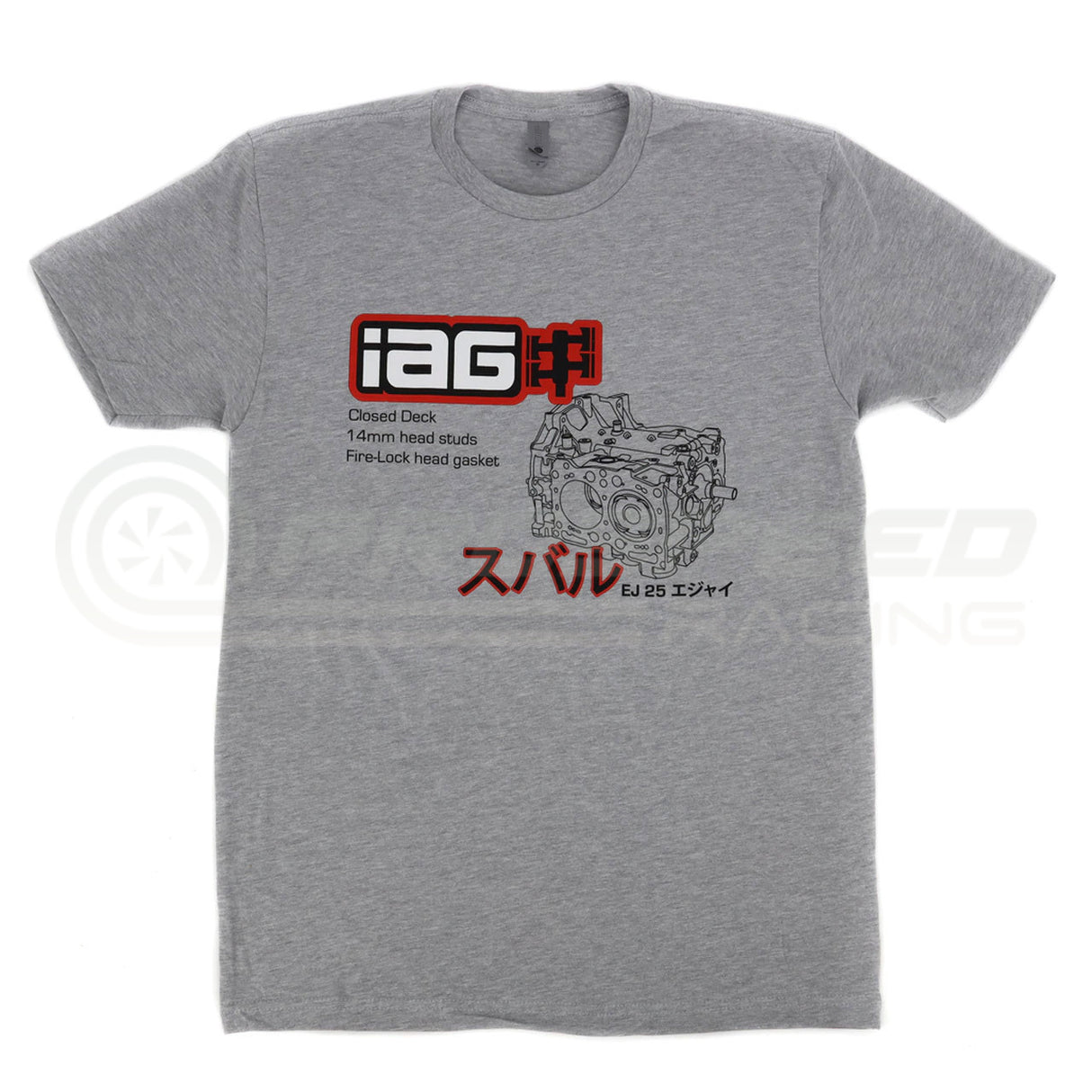IAG Performance Closed Deck Logo Grey T-Shirt IAG-APP-2082GR | Pro Speed Racing