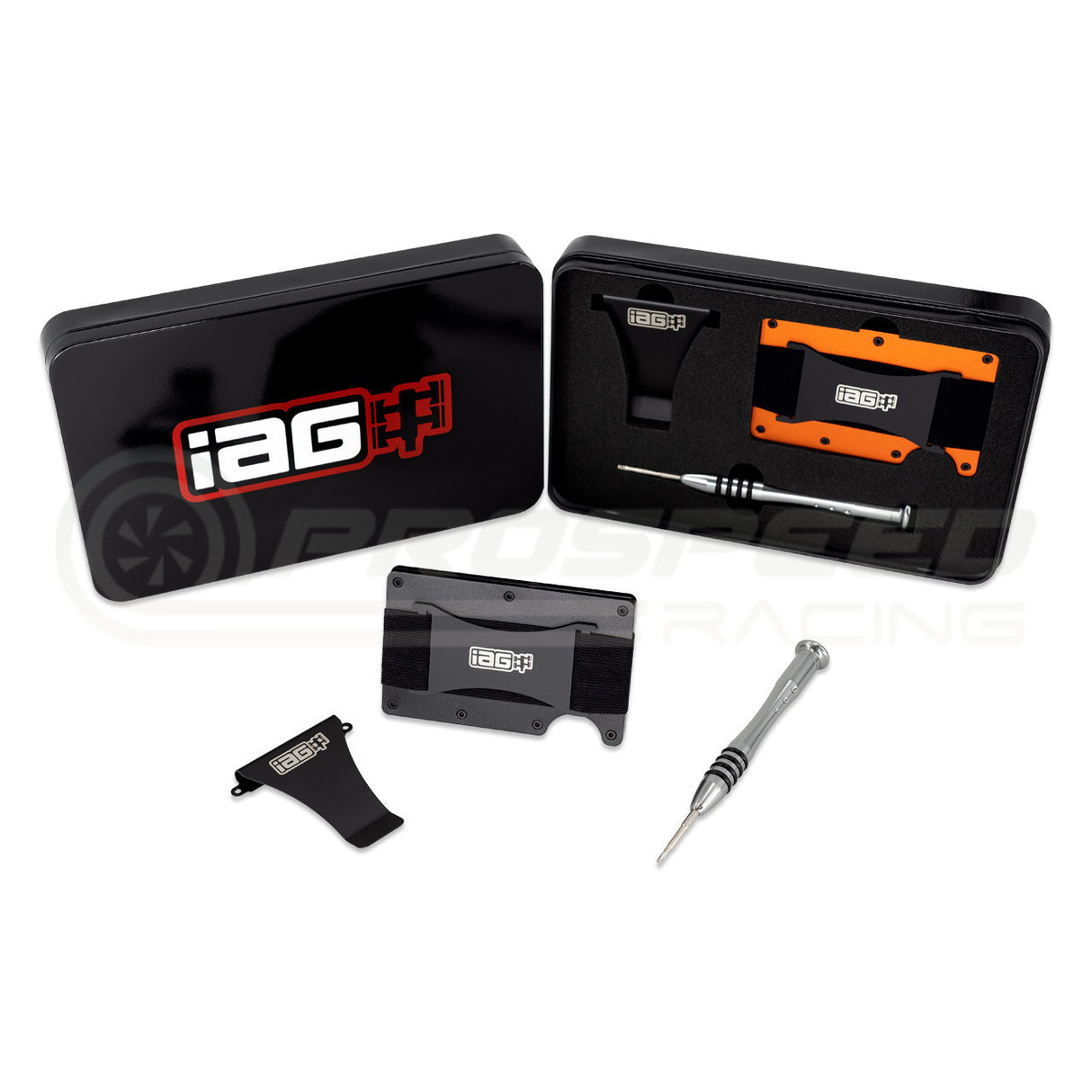 IAG Performance Aluminum Wallet w/Money Clip, Cash Band, and Screwdriver Kit