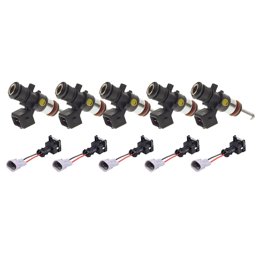 Raceworks/Bosch Set of 5 980cc Fuel Injectors Plug and Play