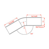 Raceworks Aluminium Fabrication Tube Elbow 4.00"