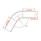 Raceworks Aluminium Fabrication Tube Elbow 4.00"