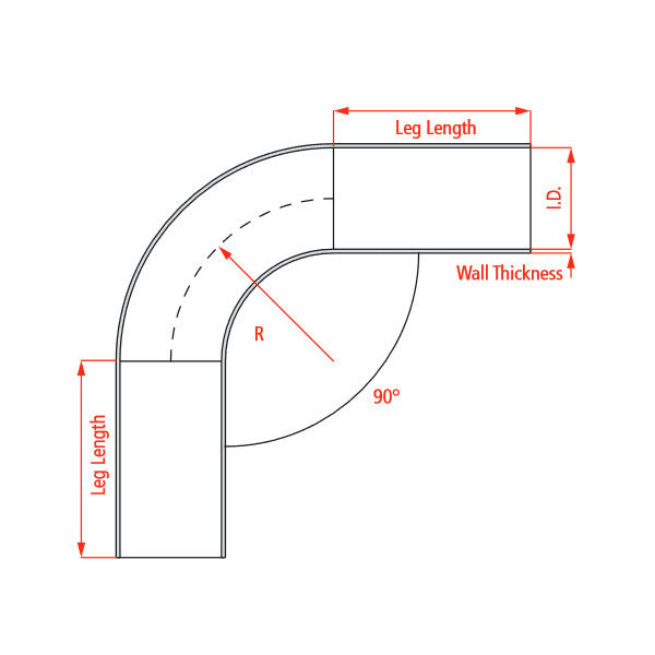 Raceworks Aluminium Fabrication Tube Elbow 1.50"