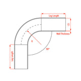 Raceworks Aluminium Fabrication Tube Elbow 2.50"