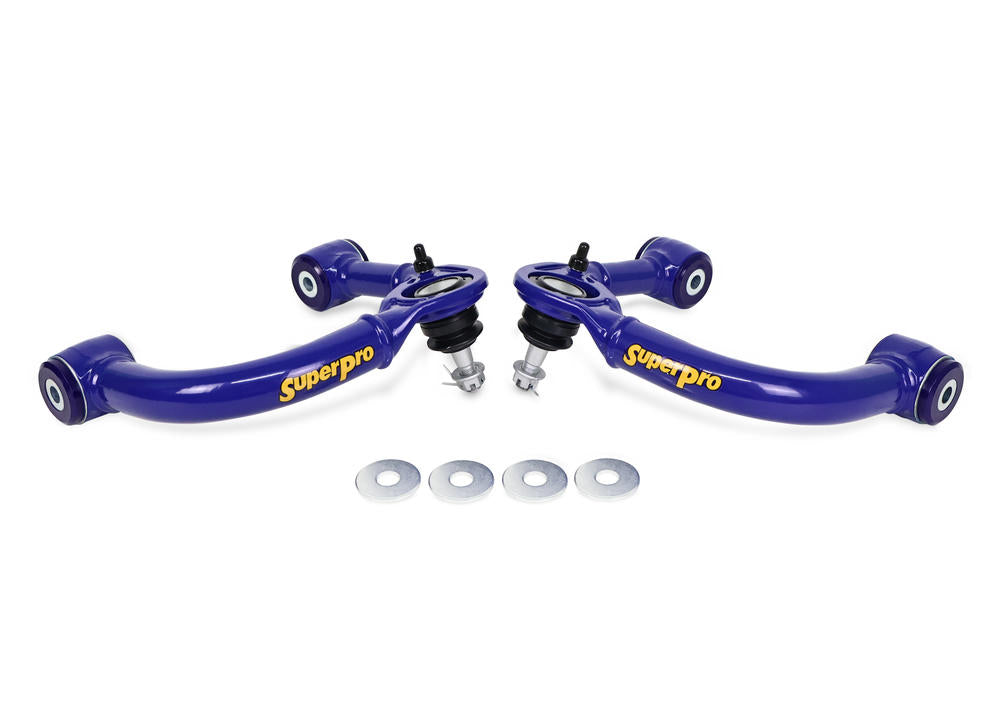SuperPro Front Upper Heavy Duty Control Arm Kit Fixed Offset incl. Ball Joints