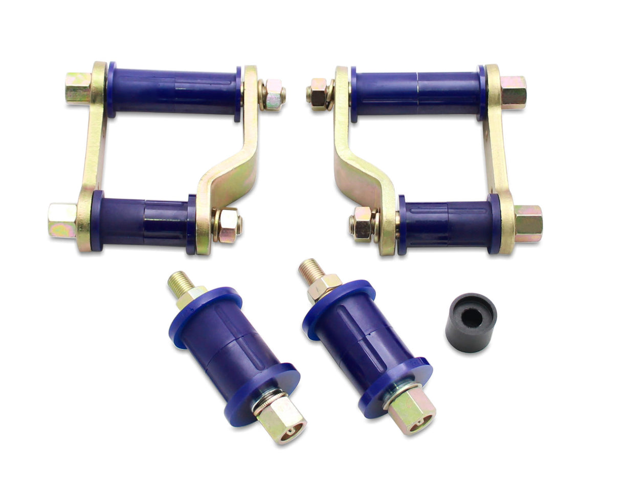 SuperPro Greasable Shackle and Bush Kit & Fixed Pin Protection Cap