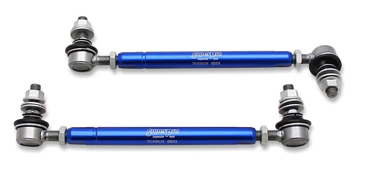 SuperPro Sway Bar Link Kit - Heavy Duty Adjustable