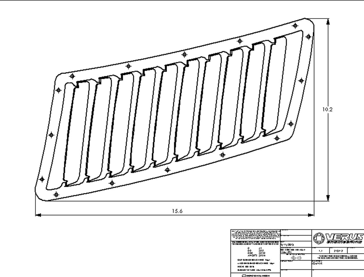 Verus Engineering JC6 Bonnet Louver Kit