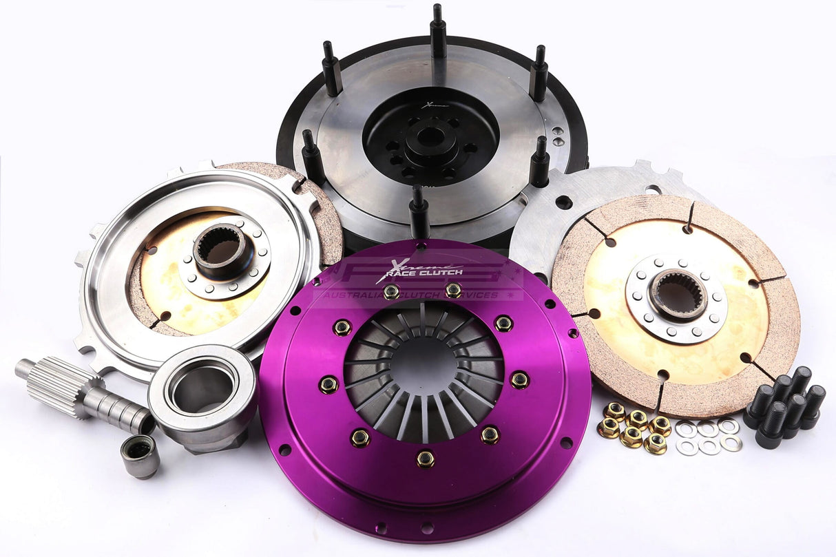 Xtreme 200mm Twin Plate Solid Ceramic Clutch Kit incl. SMF BMW 135i, 1M E8X/335i E9X/435i F3X N55 3.0L 05-12 (6-Bolt) KBM20525-2E