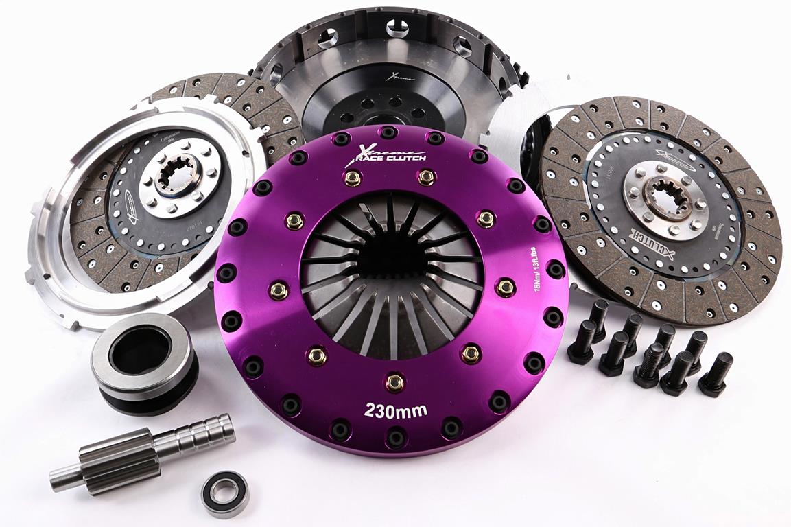 Xtreme 230mm Twin Plate Solid Organic Clutch Kit incl. SMF