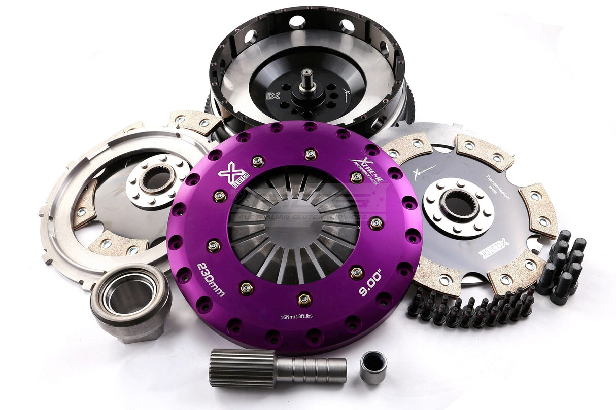 Xtreme 230mm Twin Plate Solid Ceramic Clutch Kit incl. SMF BMW 135i E8X/335i E9X/Z4 35i E89 N54 3.0L 05-12 (6-Bolt Crank) KBM23594-2E