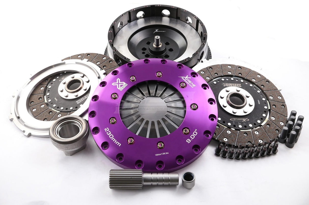 Xtreme 230mm Twin Plate Solid Organic Clutch Kit incl. SMF