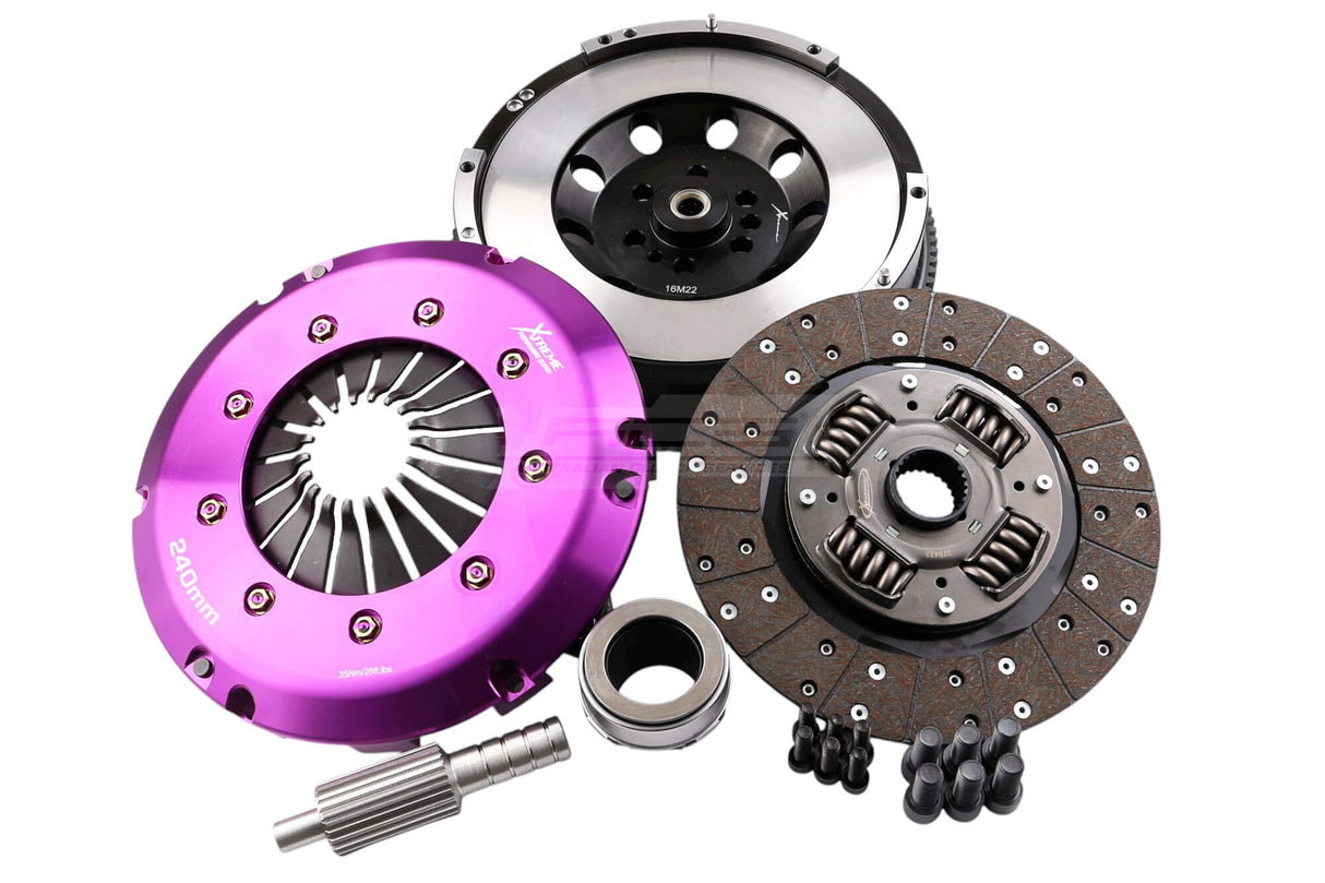 Xtreme Heavy Duty Sprung Organic Clutch Kit incl. SMF BMW 135i, 1M E8X/335i E9X/435i F3X N55 3.0L 05-12 (6-Bolt) KBM24566-1A