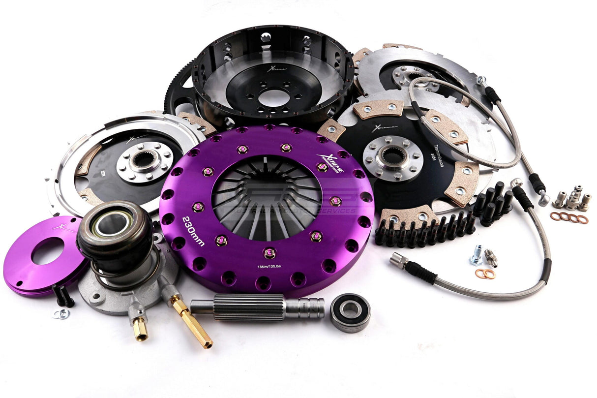 Xtreme 230mm Triple Plate Solid Ceramic Clutch Kit incl. Flywheel & CSC Chevrolet Corvette C6 LS2, LS3/Z06 LS7 04-13 KCR23683-3E