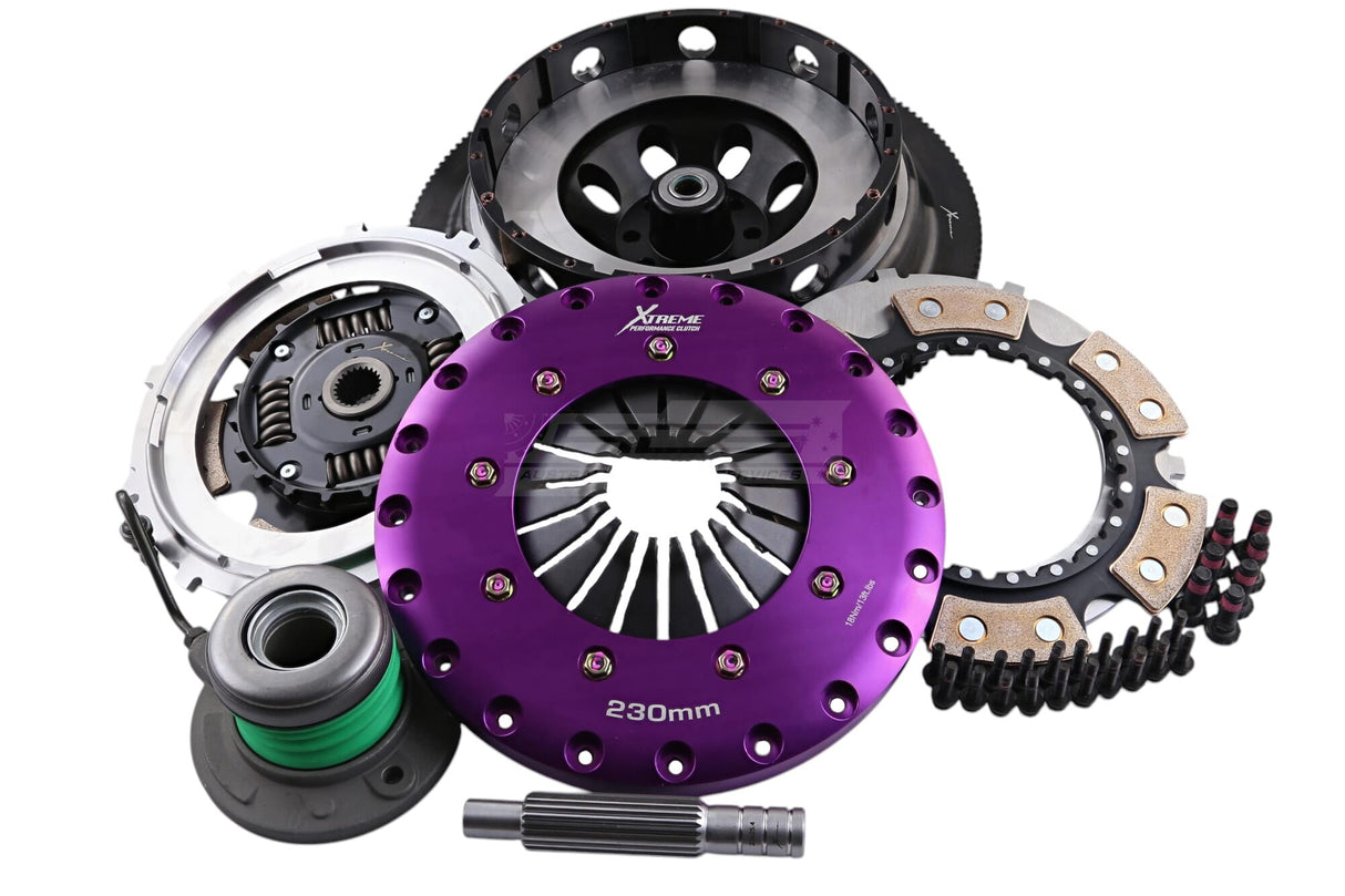 Xtreme 230mm Twin Plate Sprung Ceramic Clutch Kit incl. SMF & CSC Ford Mustang GT/Bullit/Mach 1/R-Spec FN Coyote 5.0L 17-23 KFD23658-2B
