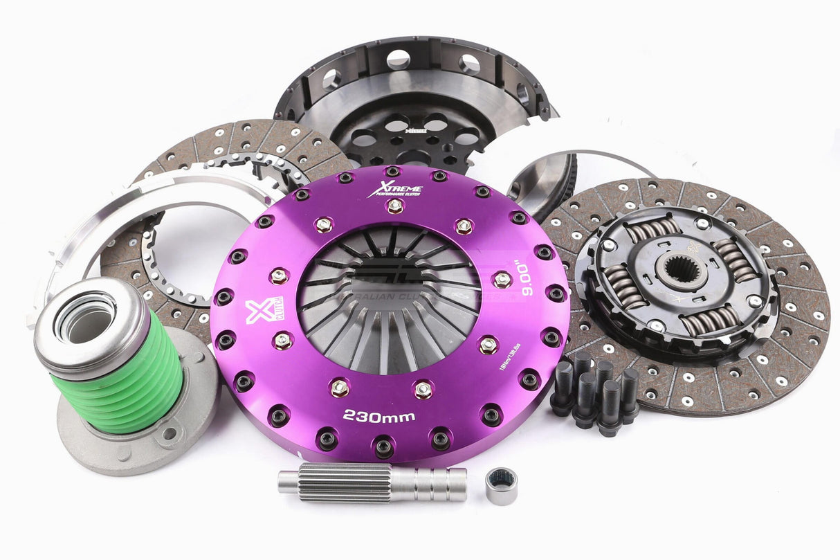 Xtreme 230mm Twin Plate Sprung Organic Clutch Kit incl. SMF & CSC Ford Mustang 2.3 GTDi FM/FN EcoBoost 2.3L 14-24 KFD23697-2A