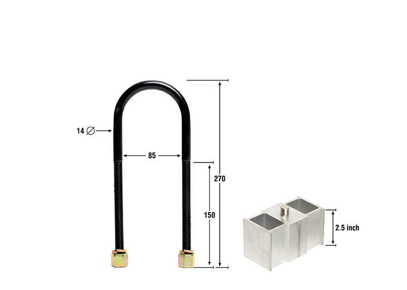 Whiteline Lowering Block Kit 2.5"