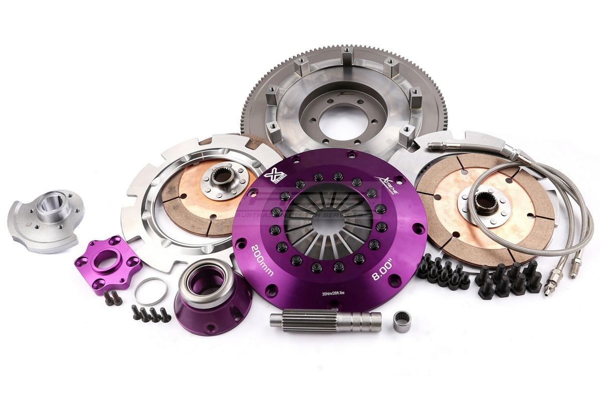 Xtreme 200mm Twin Plate Solid Ceramic Clutch Kit Mazda RX-7 FD 13B-REW 1.3L 92-02 KMZ20680-2E