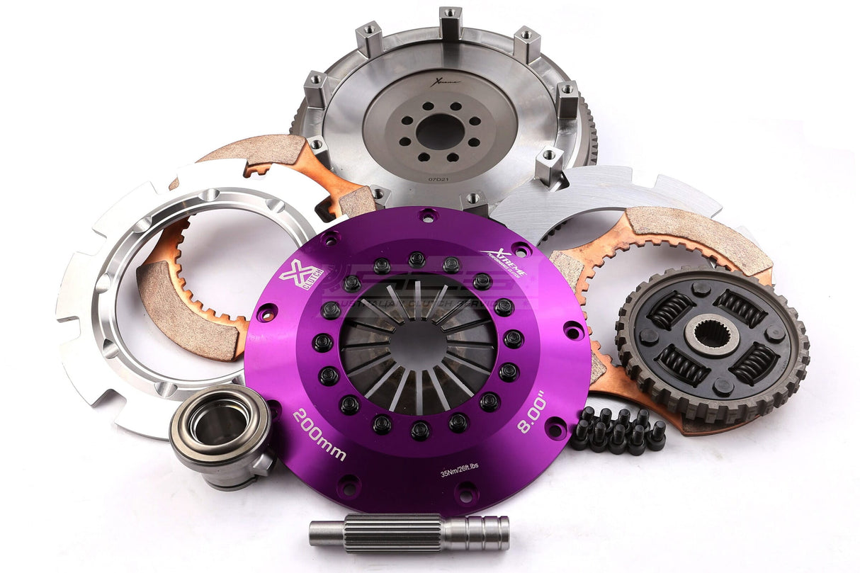 Xtreme 200mm Twin Plate Sprung Ceramic Clutch Kit incl. Flywheel Nissan 180SX/Silvia S13, S14 SR20DET 2.0L (5MT) KNI20521-2B