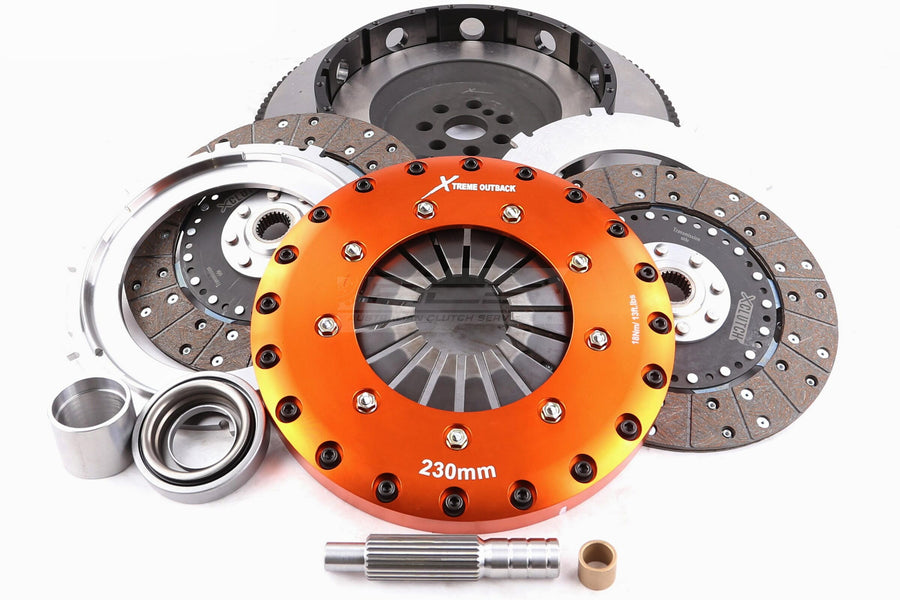 Xtreme Outback 230mm Twin Plate Solid Organic Clutch Kit incl. Flywheel