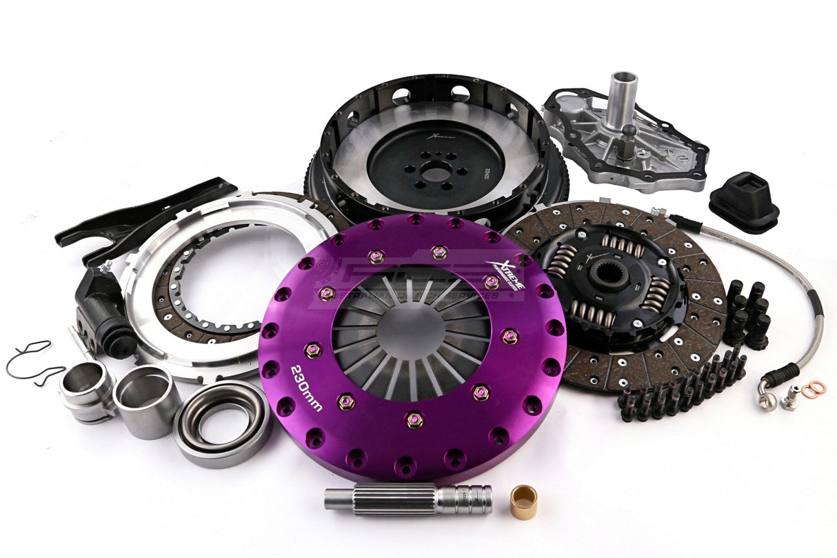 Xtreme 230mm Twin Plate Sprung Organic Clutch Kit incl. Flywheel Nissan Skyline GT-R R32, R33/GTS, GTS-T R34/Stagea C34 260RS (5MT) KNI23582-2A