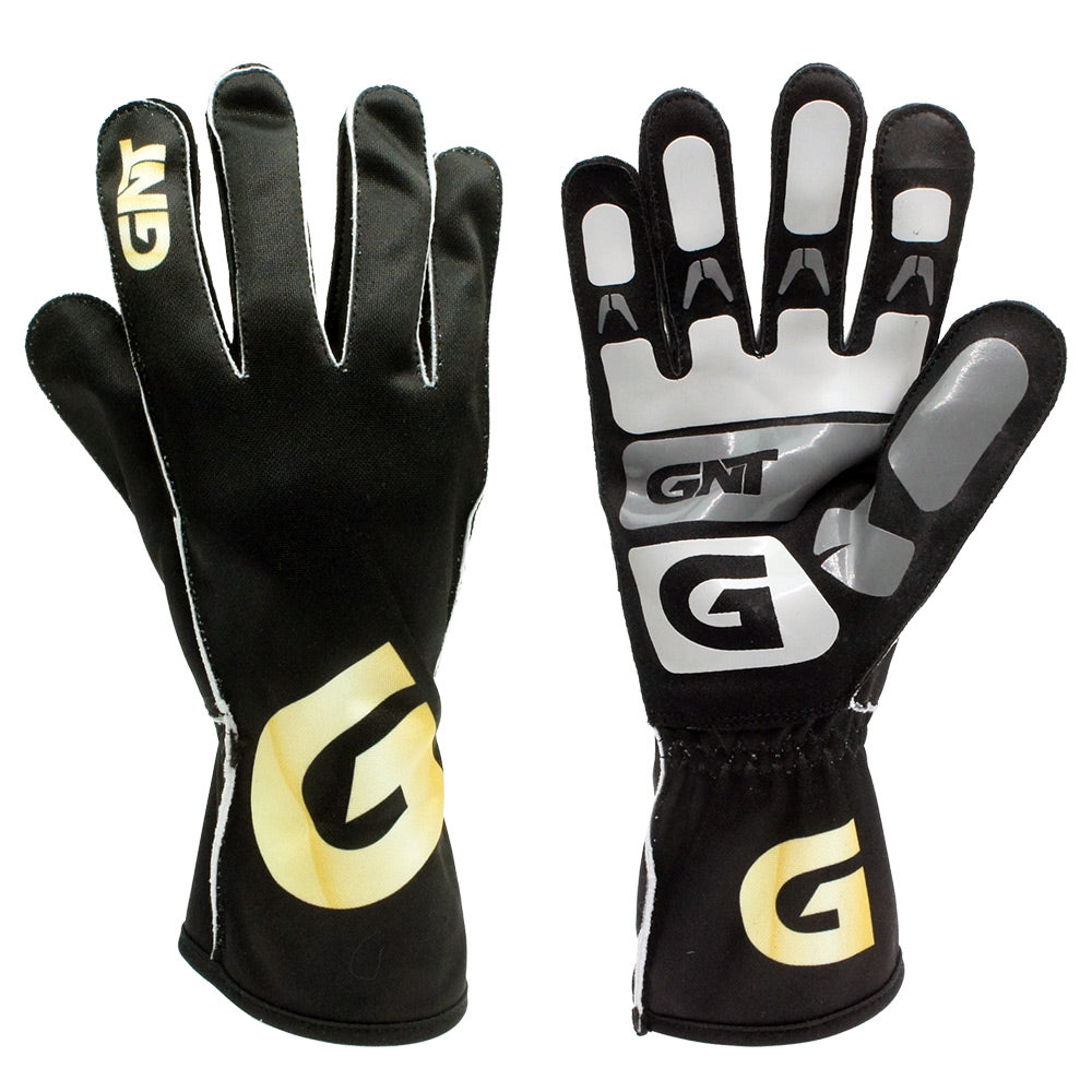 GNT Motorsport Sim Racing Gloves - Black Platinum
