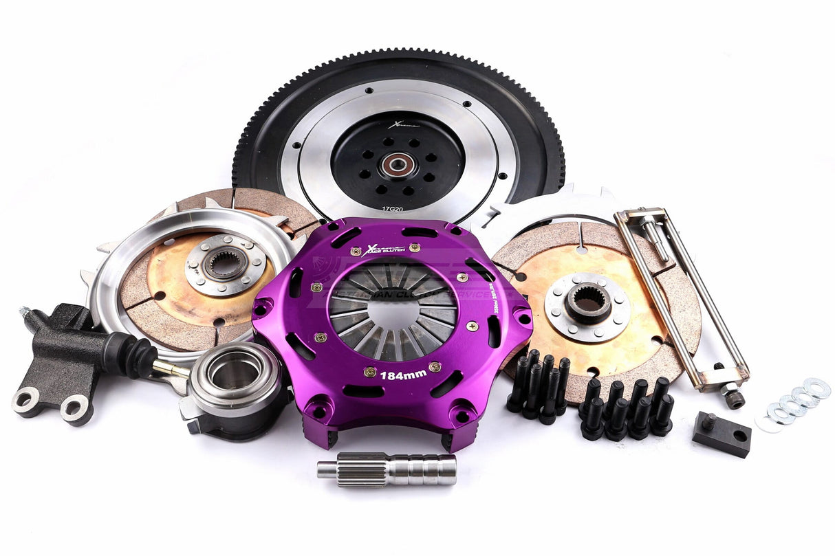 Xtreme 184mm Twin Plate Solid Ceramic Clutch Kit incl. Flywheel Subaru WRX STI 01-21 (6MT) KSU18521-2E
