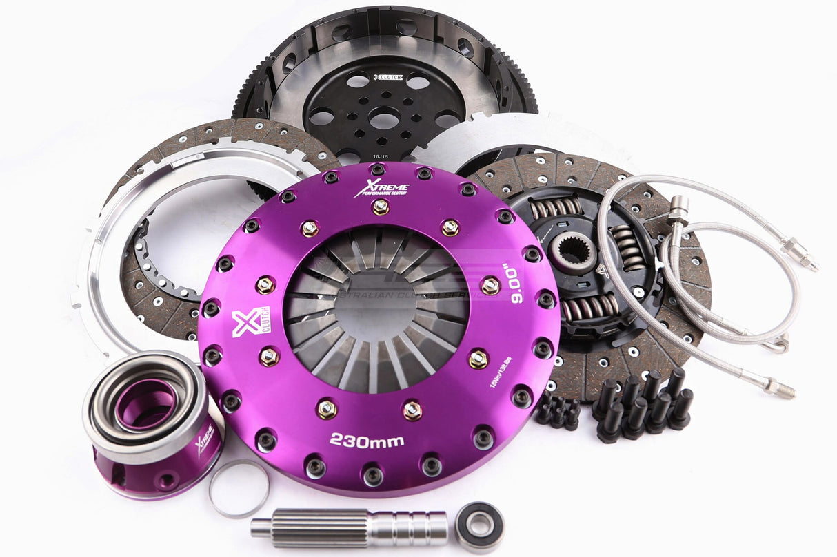 Xtreme 230mm Twin Plate Sprung Organic Clutch Kit incl. Flywheel & CSC Subaru WRX STI 01-21 (6MT) KSU23623-2A