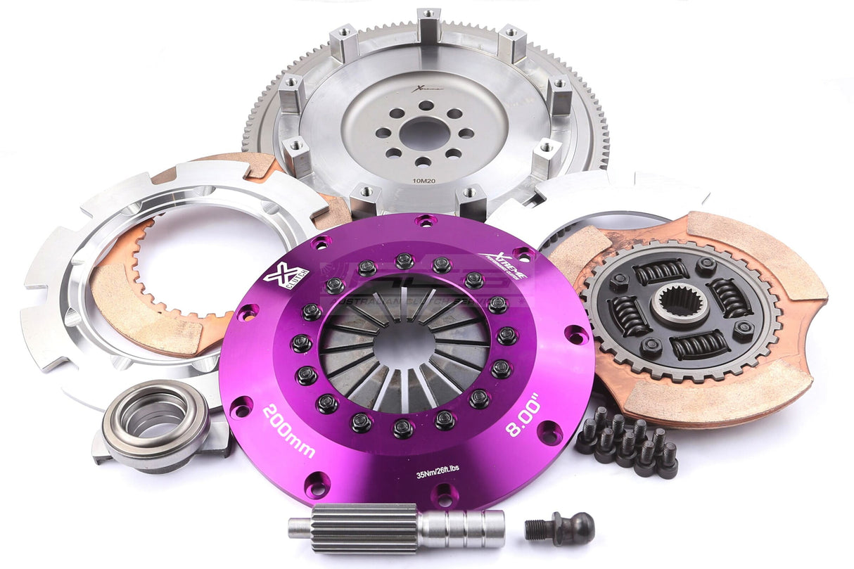 Xtreme 200mm Twin Plate Solid Ceramic Clutch Kit incl. Flywheel Toyota Caldina ST215/Celica ST185, ST205/MR2 SW20 3S-GTE 2.0L 89-02 KTY20520-2E