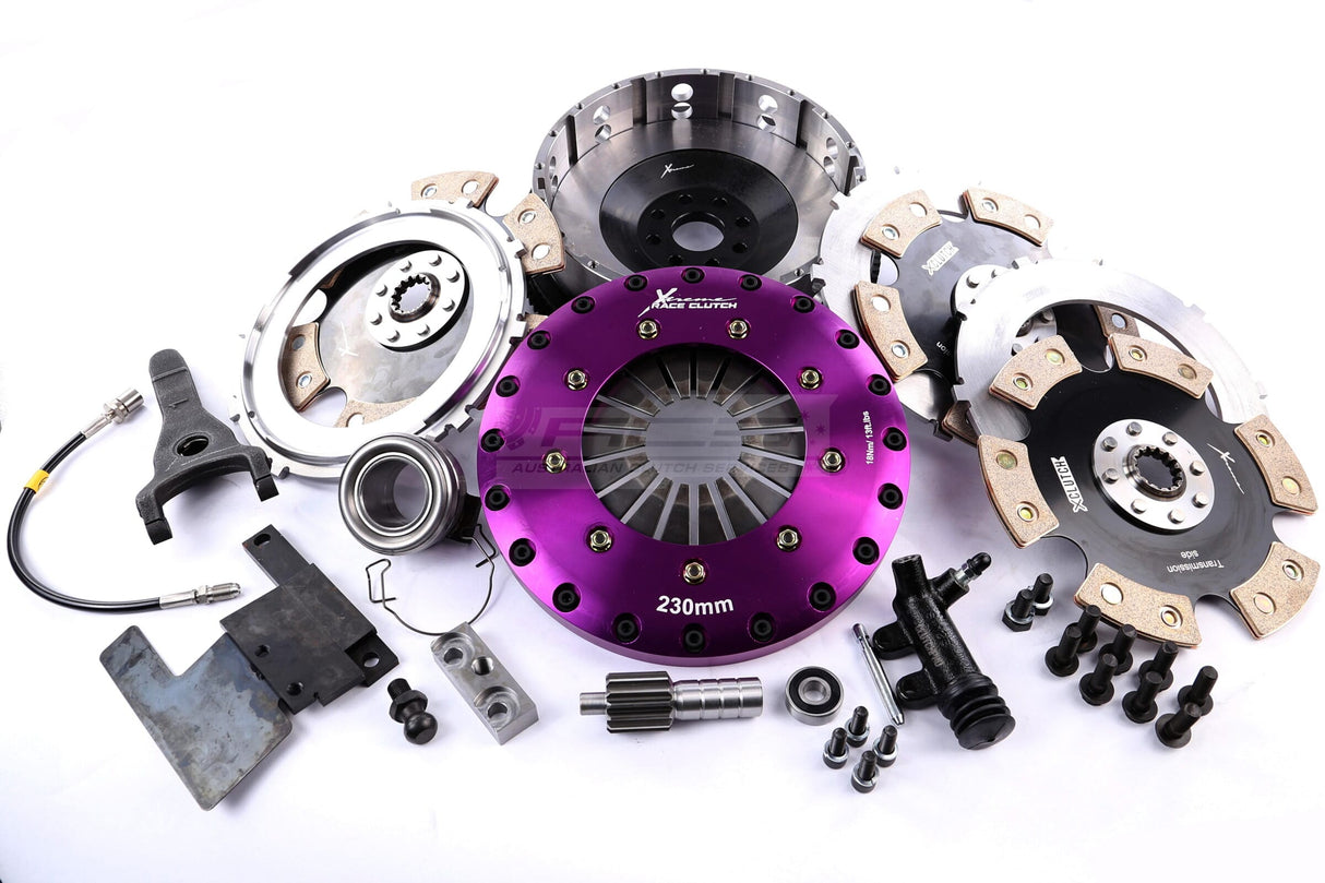 Xtreme 230mm Triple Plate Solid Ceramic Clutch Kit incl. SMF Toyota Supra JZA80 2JZ-GTE 3.0L 93-02 KTY23536-3E