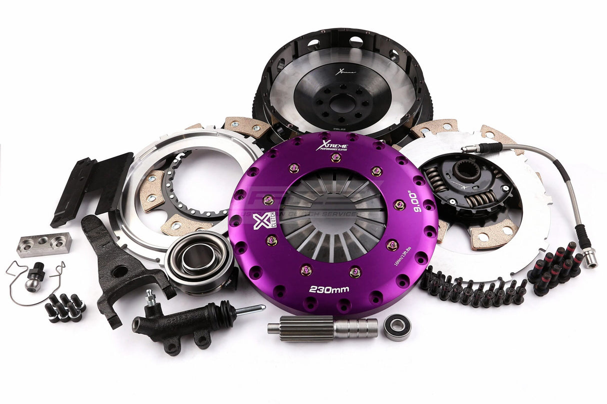 Xtreme 230mm Twin Plate Sprung Ceramic Clutch Kit incl. Flywheel Toyota Chaser/Mark II/Soarer/Supra 1JZ-GTE 2.5L 90-04 (R154) KTY23597-2B