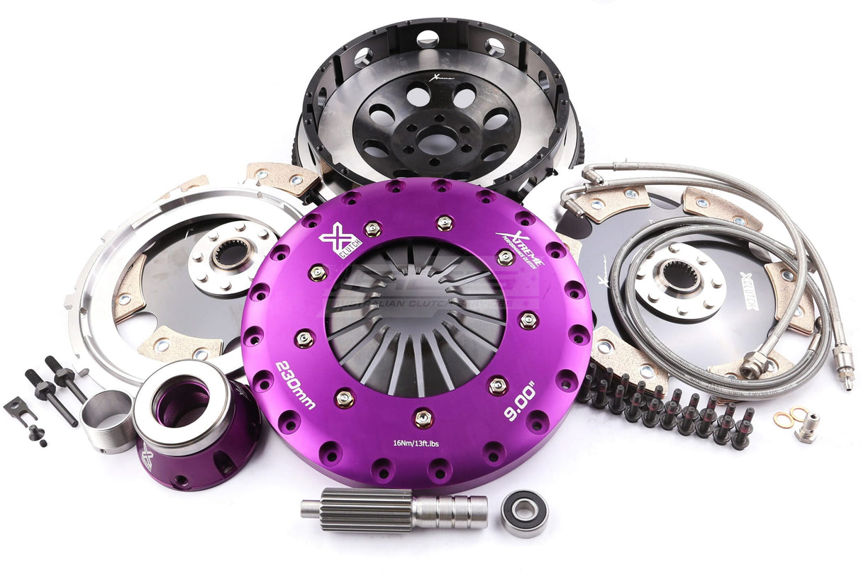 Xtreme 230mm Twin Plate Solid Ceramic Clutch Kit incl. Flywheel & CSC Toyota Soarer MZ21/Supra MA70 7M-GTE 3.0L 86-93 KTY23683-2E