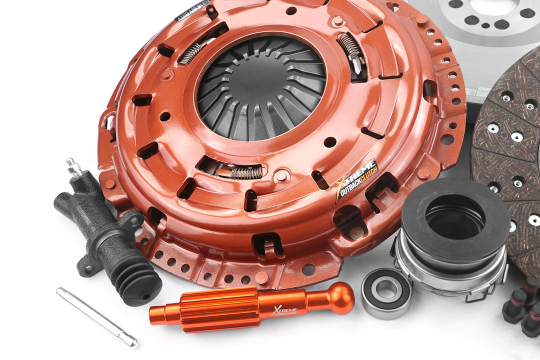 Xtreme Outback Extra Heavy Duty Sprung Organic Steel Backed Clutch Kit incl. Flywheel & Slave Cylinder
