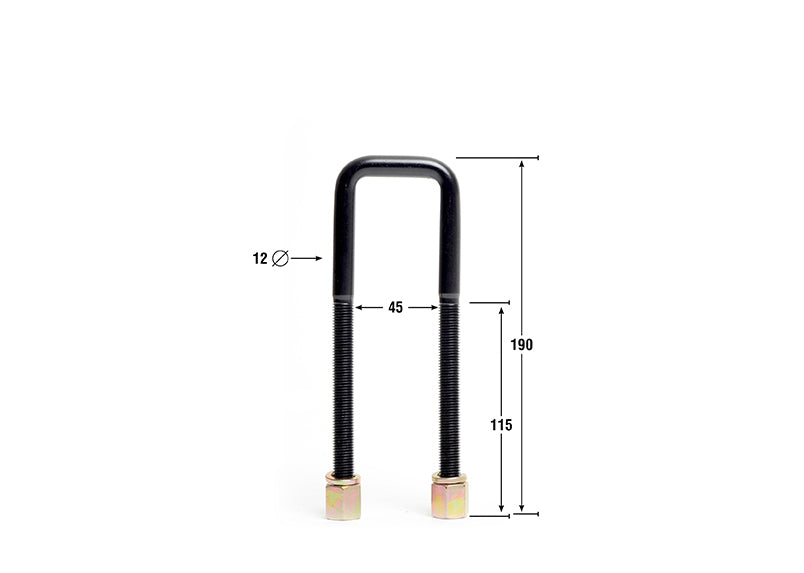 Whiteline Square U Bolts 45mm ID, 175mm Length, 12mm Thread