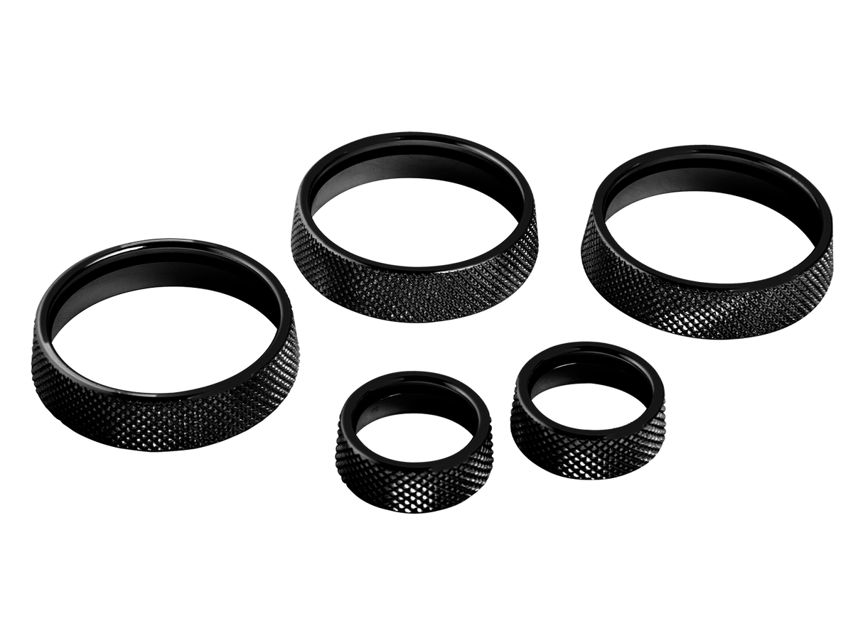 LEYO Billet Aluminum Knobs Black 5pcs