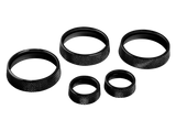 LEYO Billet Aluminum Knobs Black 5pcs