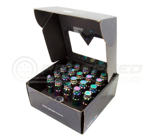 NRG 700 Series Long Steel Wheel Lug Nuts w/Dust Caps Set of 20 - M12x1.5