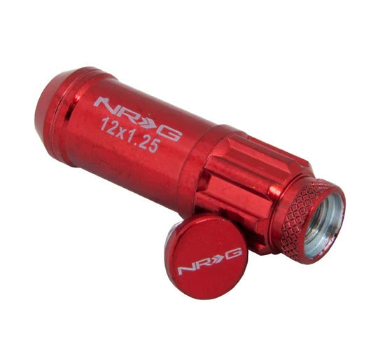 NRG 700 Series Long Steel Wheel Lug Nuts w/Dust Caps Set of 20 - M12x1.5