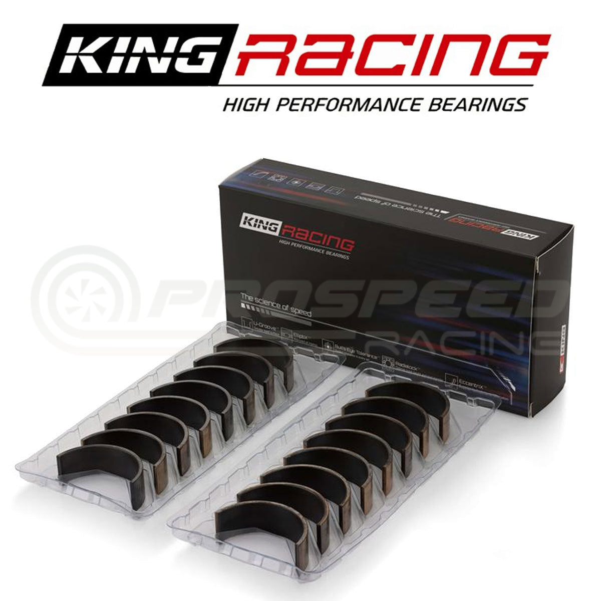 King Racing Main Bearings XP Tri-Metal STD Size Extra Oil Clearance Subaru EJ20/22/25 MB5382XPG-STDX
