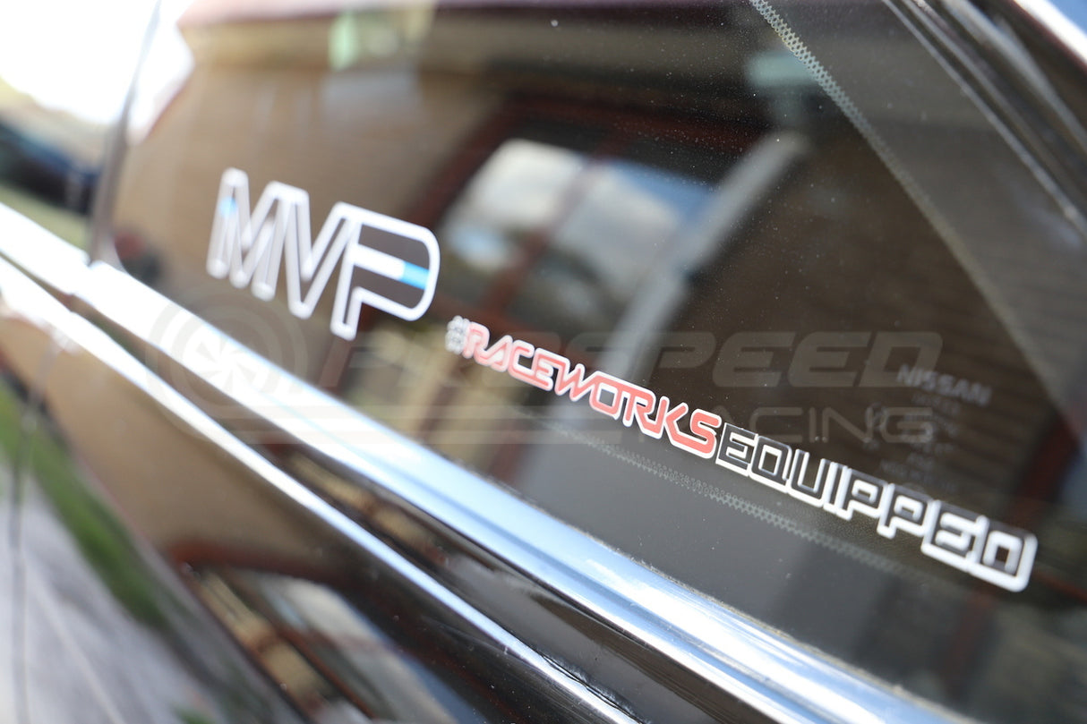 Raceworks "Raceworks Equipped" Sticker 400mm X 24mm MER-106 | Pro Speed Racing