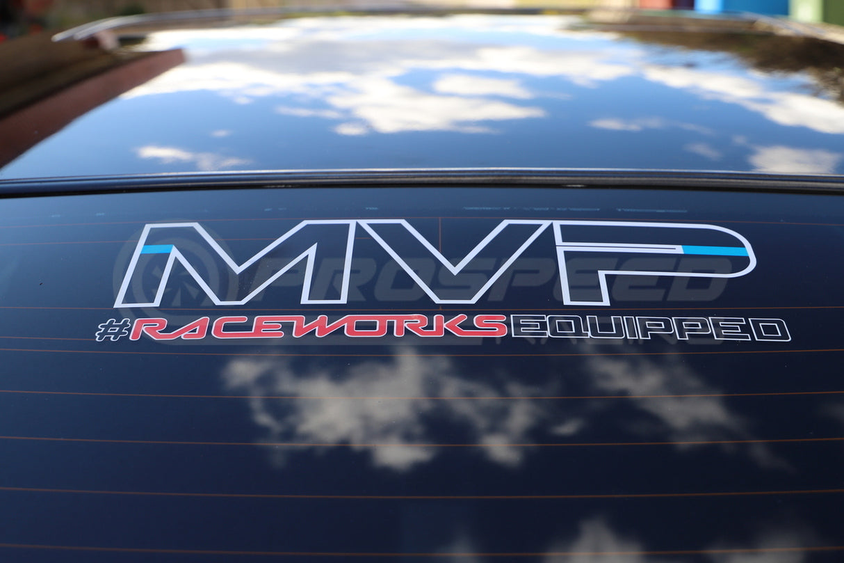Raceworks "Raceworks Equipped" Sticker 700mm X 42mm MER-107 | Pro Speed Racing