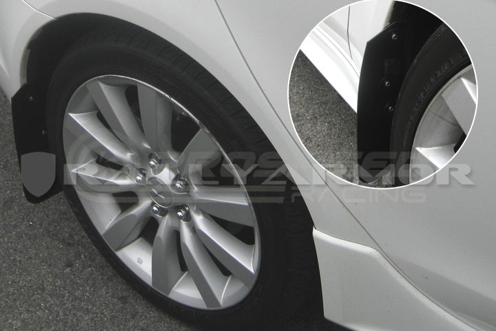 Rally Armor Basic Mud Flaps - Mitsubishi Lancer CJ CF/Ralliart CY4A 07-17 MF8-BAS-BLK | Pro Speed