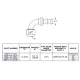 Mishimoto 180-Degree Push Lock Fitting