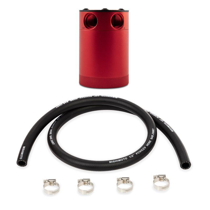 Mishimoto Universal Compact Baffled Oil Catch Can Kit - 2-Port
