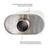 Mishimoto Universal Muffler with 2.5" Center Inlet/Outlet - Brushed