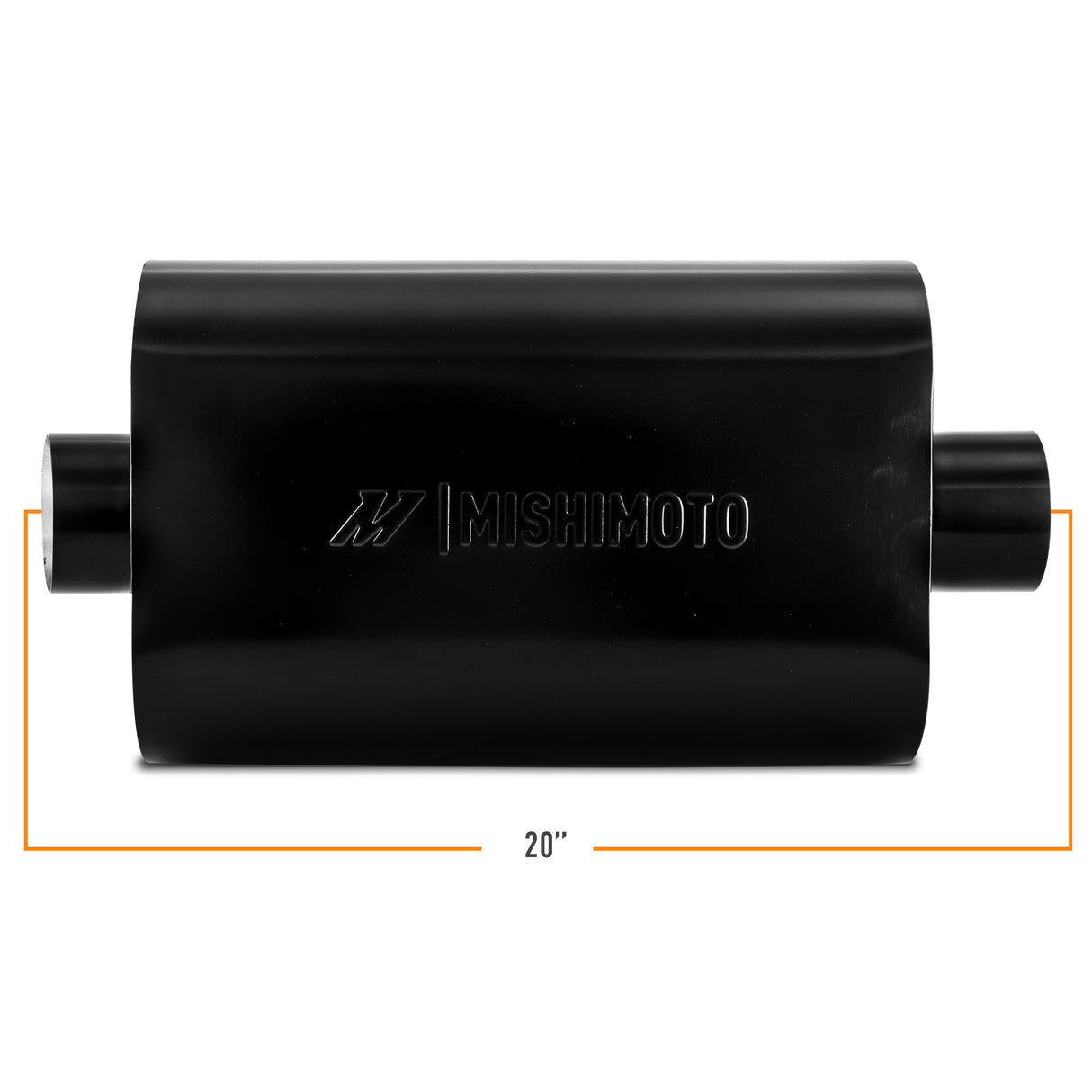 Mishimoto Muffler with  3" Center Inlet/Outlet, Angled Tip - Black