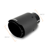 Mishimoto Carbon Fiber Muffler Tip, 2.5" Inlet, 3.5" Outlet - Black
