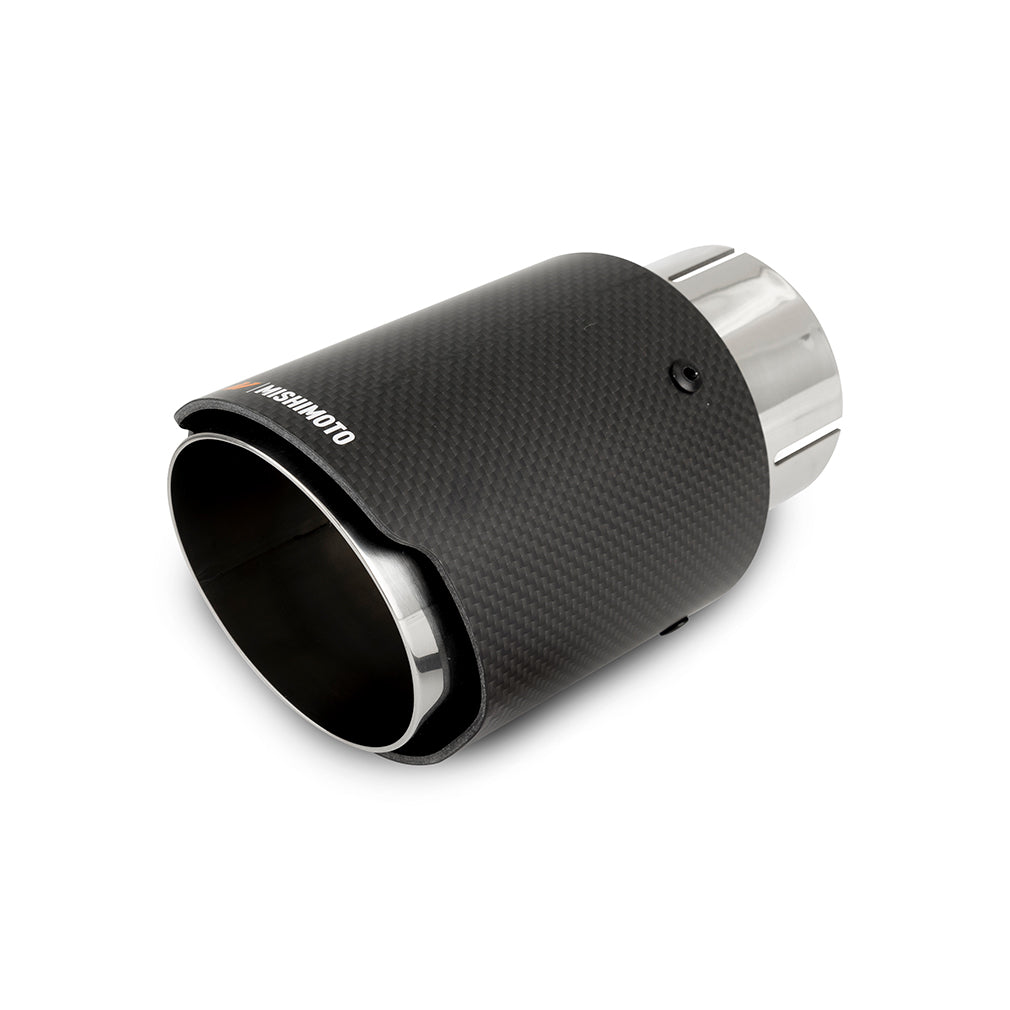Mishimoto Carbon Fiber Muffler Tip, 3" Inlet, 4" Outlet - Polished