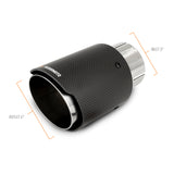 Mishimoto Carbon Fiber Muffler Tip, 3" Inlet, 4" Outlet - Polished